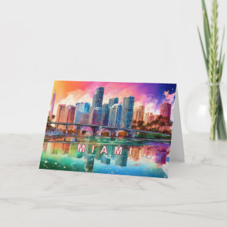 Miami Abstract Art  Card