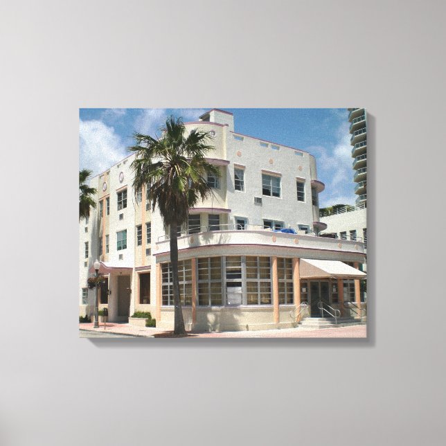 Miami Art Deco Canvas Print (Front)