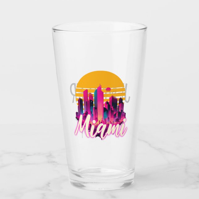Miami at sunset glass (Front)