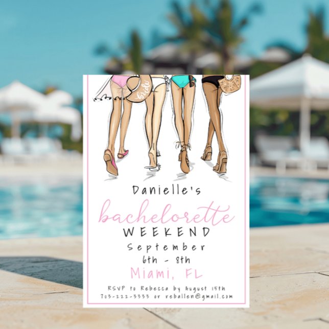 Miami Bachelorette Party Weekend Itinerary Invitation (Creator Uploaded)