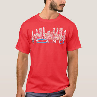 Miami Baseball Team All Time Legends Miami City Sk T-Shirt