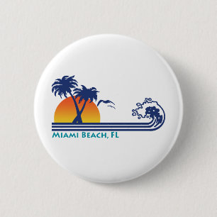Miami Beach 2 Inch Round Button
