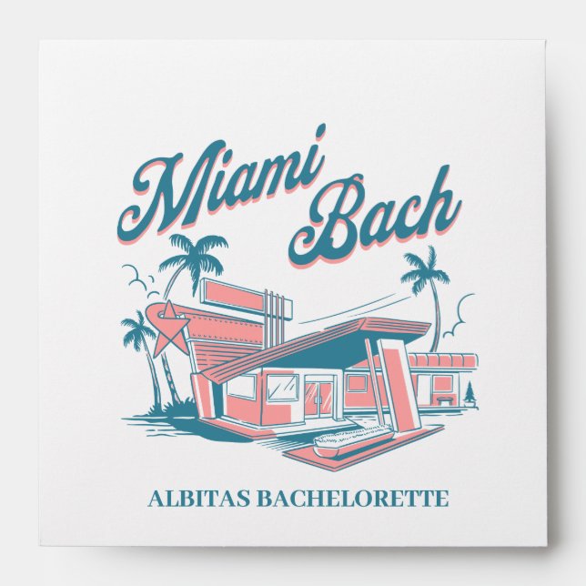 miami beach bachelorette weekend envelope (Front)