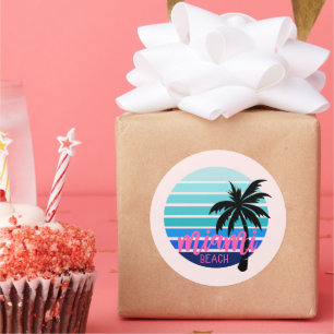 Miami Beach Classic Round Sticker