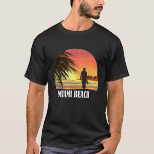 Miami Beach Fl 70s Retro Throwback Design T-Shirt