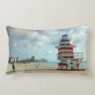 Miami Beach Fl. USA Art Deco lifeguard stations Lumbar Pillow