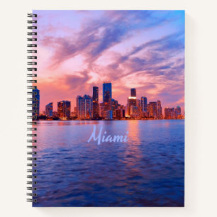 Miami Beach Florida City Skyline Notebook