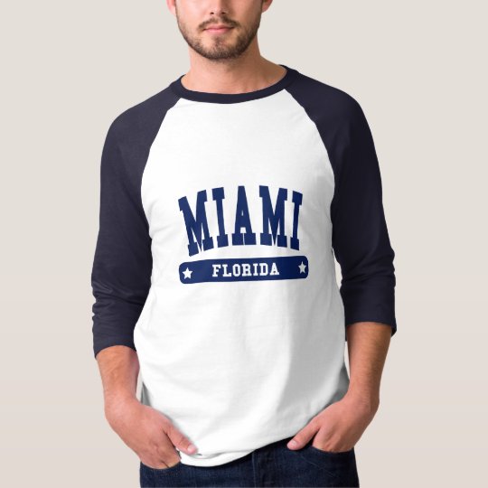 Miami Beach Florida College Style tee shirts