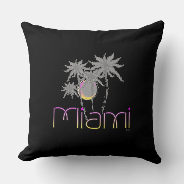 Miami Beach, Florida Cool Modern Throw Pillows (Front)