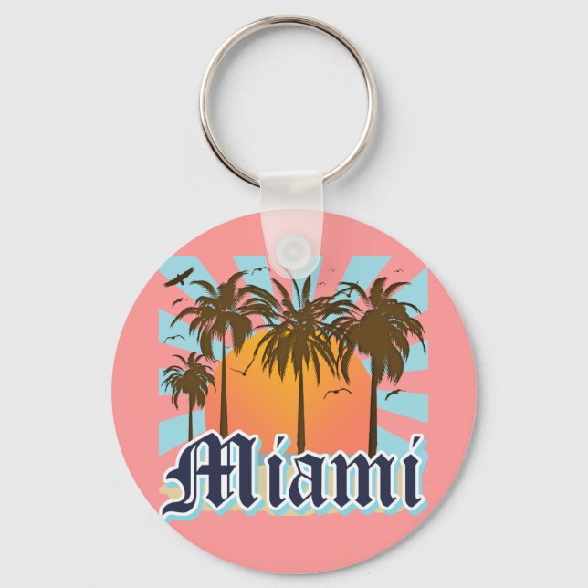 Miami Beach Florida FLA Keychain (Front)