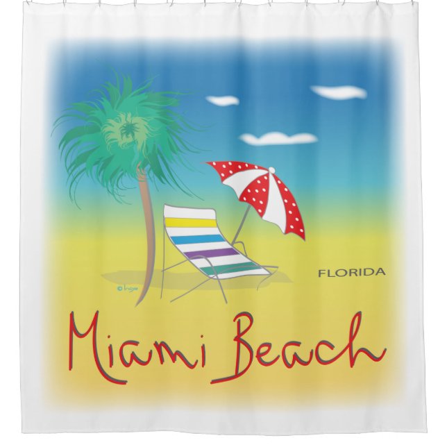 Miami Beach, Florida Illustration - Graphic Cool (Front)