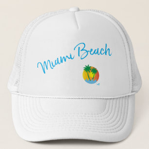 Miami Beach, Florida Logo Palm Cool Adjustable Hat