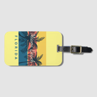 miami beach florida  luggage tag