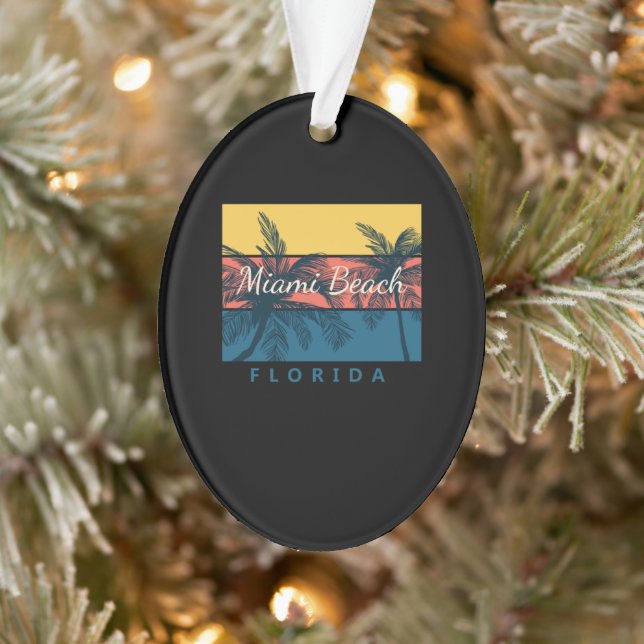 Miami Beach Florida Ornament (Tree)