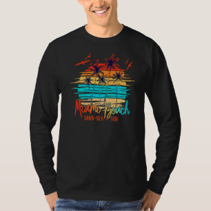 Miami Beach Florida Palm Beach Surfboard Vacation T-Shirt