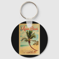 Miami Beach Florida Palm Tree Beach Vintage Travel