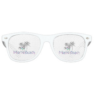 Miami Beach, Florida Palms CoolCool Graphic Retro Sunglasses