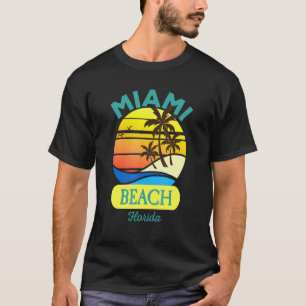 Miami Beach Florida Retro Vintage Beach Summer Vac T-Shirt