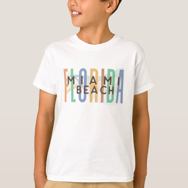 Miami Beach Florida (Sand Wave) T-Shirt (Front)