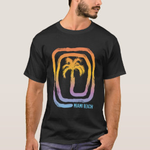 Miami Beach Florida Stylish Artistic Vacation T-Shirt