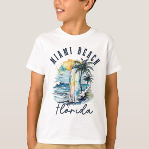 Miami Beach Florida Surf Vintage Surf Beach Surfer T-Shirt