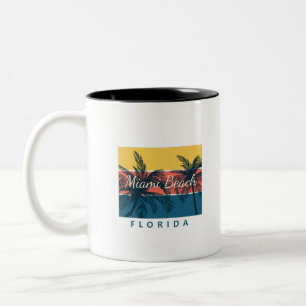 Miami Beach Florida Two-Tone Coffee Mug