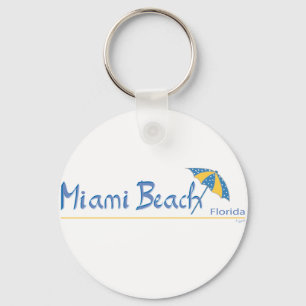 Miami Beach, Florida Umbrella Cool Keychain