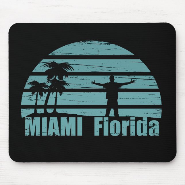 Miami beach Florida vintage Mouse Pad (Front)