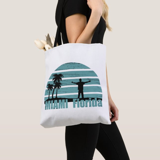 Miami beach Florida vintage Tote Bag (Close Up)