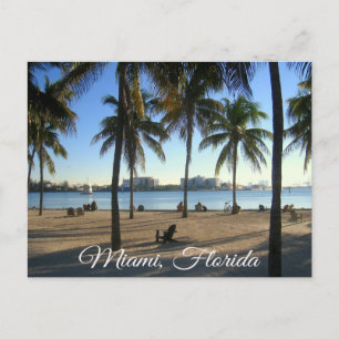 Miami Beach Floride, carte postale coucher de sole