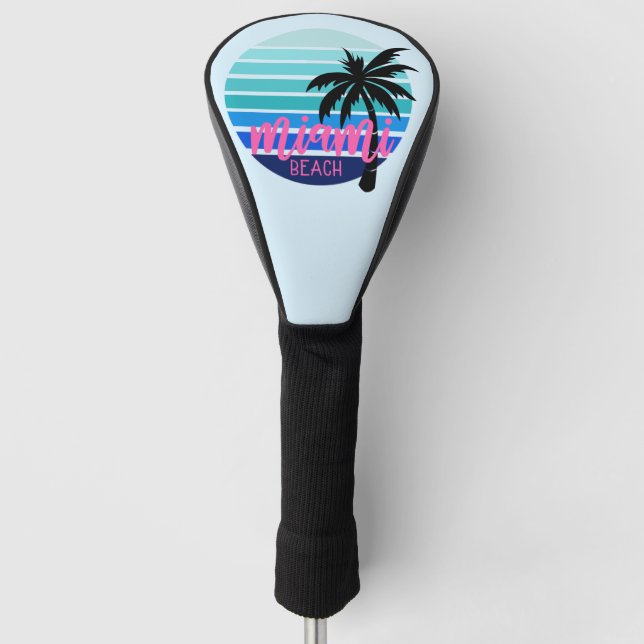 Miami Beach  Golf Head Cover (Front)