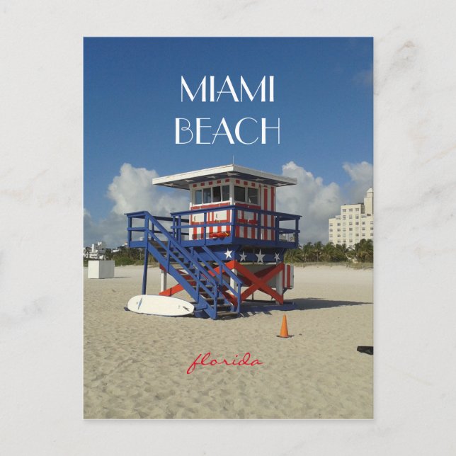 Miami Beach Lifeguard Ocean Patrol #02 Postcard (Front)