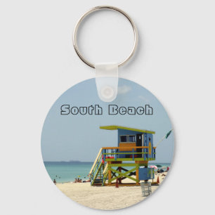 Miami Beach Lifeguard Shack Keychain