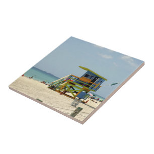 Miami Beach Lifeguard Shack Tile