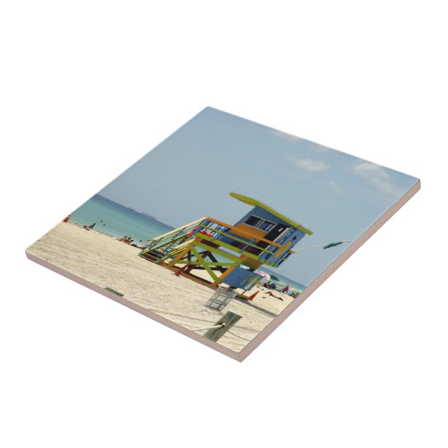 Miami Beach Lifeguard Shack Tile (Side)