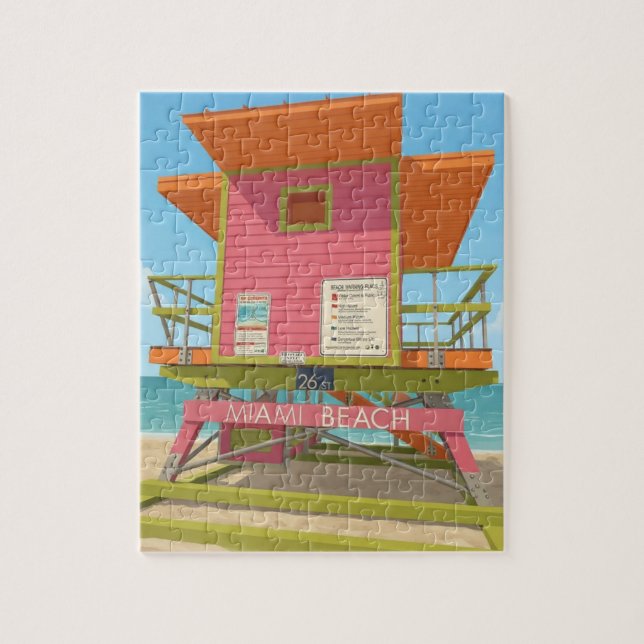 Miami Beach lifeguard tower Jigsaw Puzzle (Vertical)