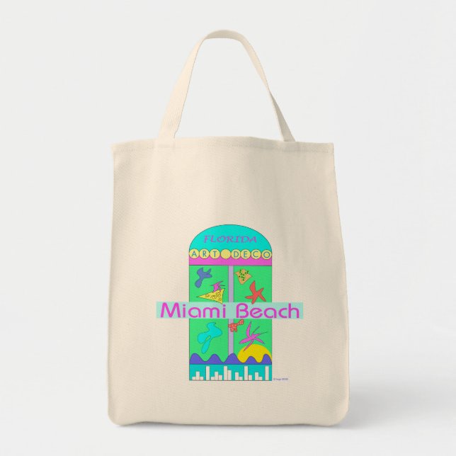 Miami Beach (love) Art Deco Tote Bag (Front)