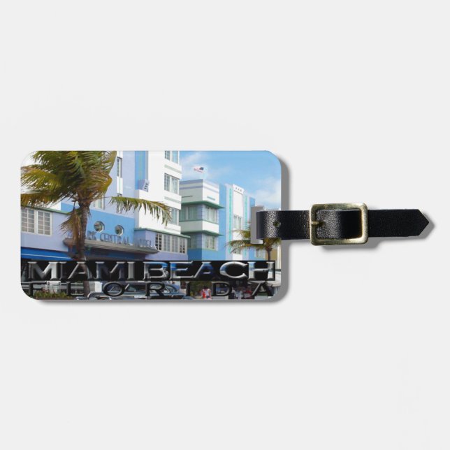 Miami Beach Luggage Tag (Front Horizontal)