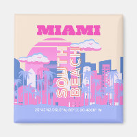 Miami Beach, Miami Travel Art, Preppy