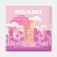 Miami Beach, Miami Travel Art, Preppy Room, Pink
