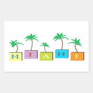 Miami Beach Palms Sticker