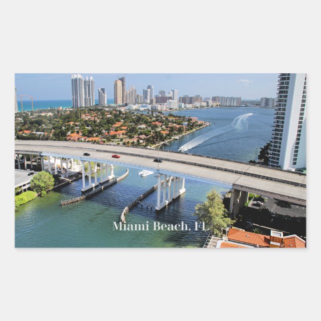 Miami Beach panoramic view Sticker (Front)