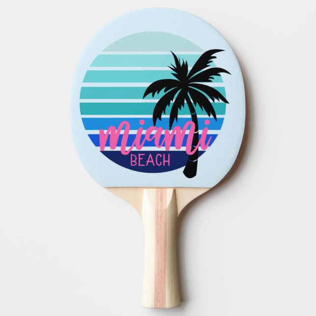 Miami Beach Ping Pong Paddle (Front)