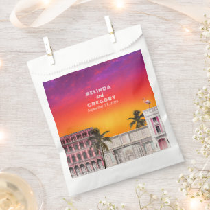 Miami Beach Rainbow Row Charleston Palm Wedding Favour Bag