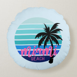 Miami Beach Round Pillow