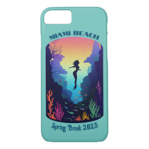 Miami Beach Spring Break 2023 Mermaid Reef Case-Mate iPhone Case