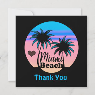 Miami Beach Thank You Card