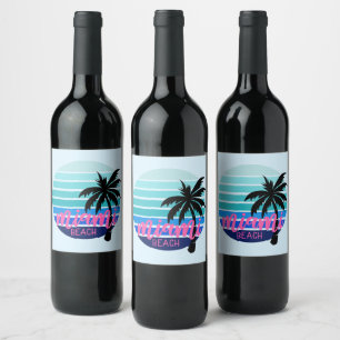 Miami Beach Wine Label