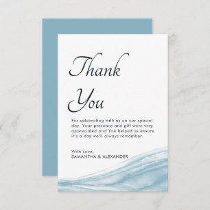 Miami Blue Ocean Watercolor Mariage Carte de remer