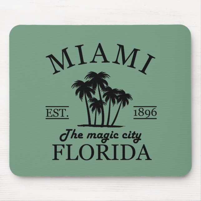Miami City beach of Florida Mouse Pad (Front)